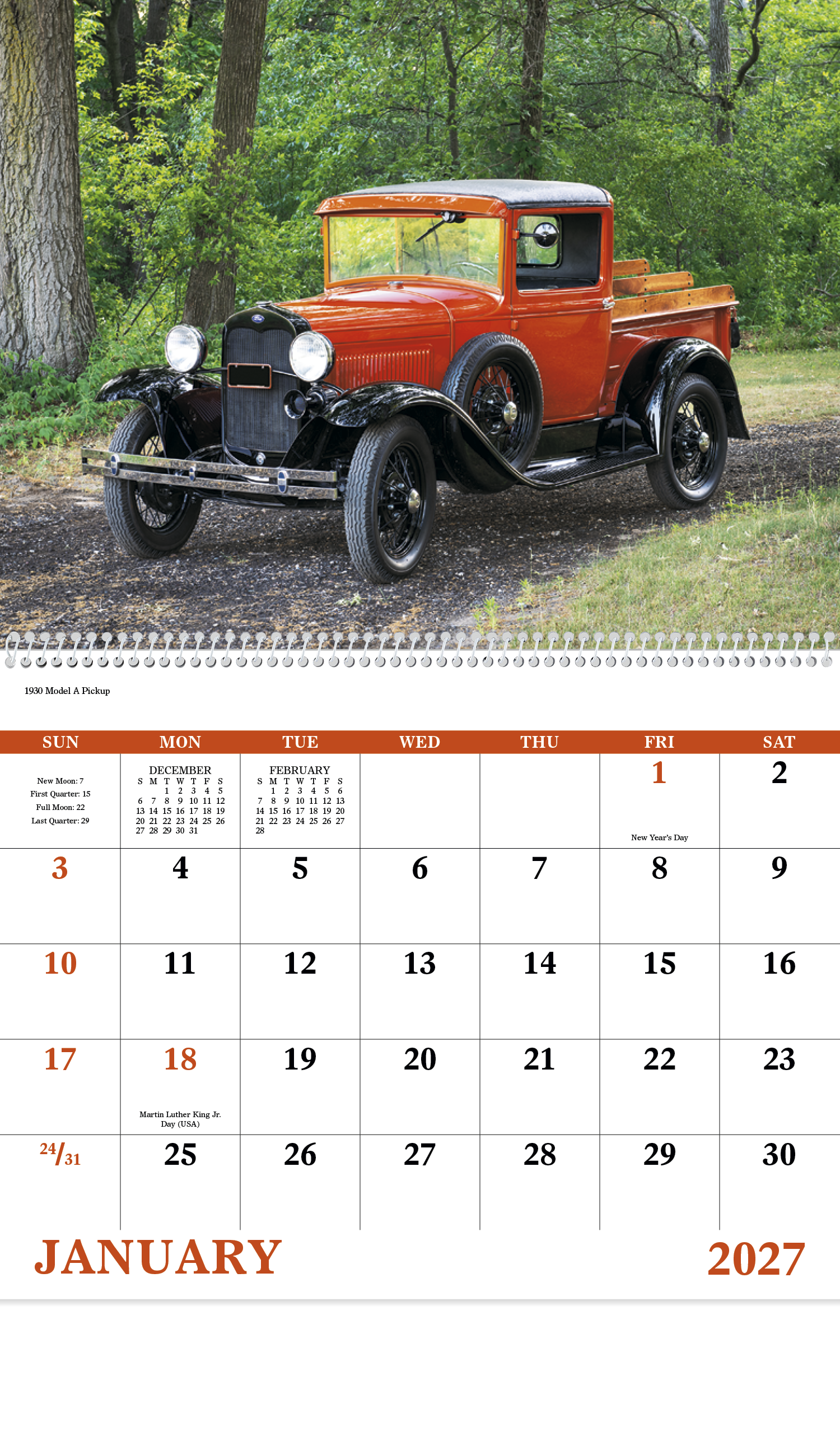 Good Value™ Treasured Trucks - Spiral Calendar 50